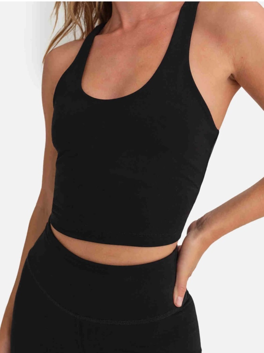 MATE the Label Black Organic Stretch Racer Tank - Picture 3 of 5